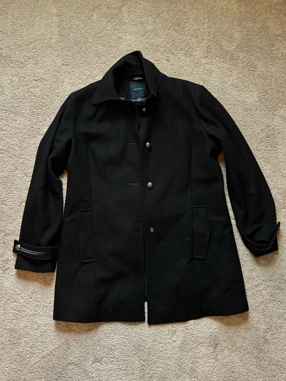 Nautica Black Men's Pea Coat